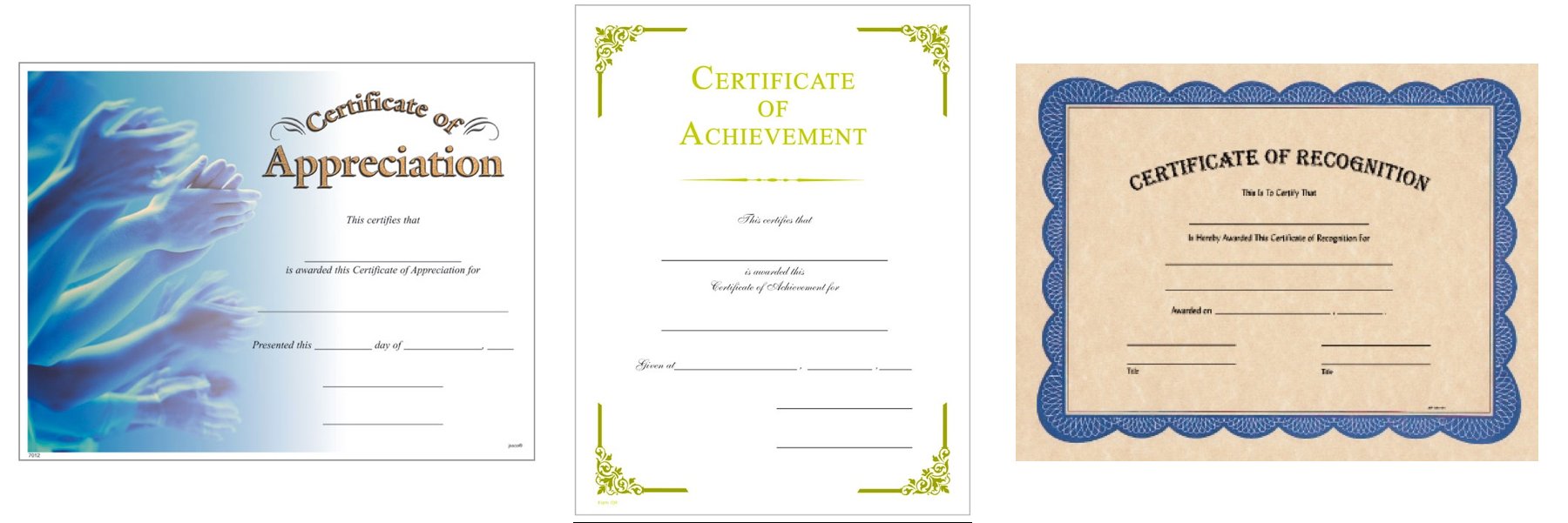 Certificates