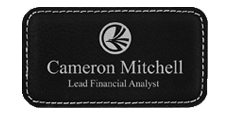 1¾ x 3¼ Leatherette Name Tag - Stitched