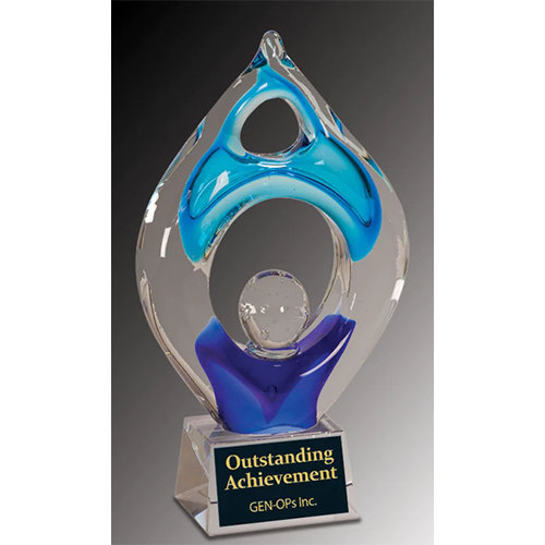 Blue Art Glass Winner Award