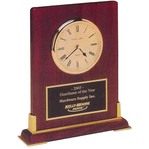 Desktop Rosewood Clock Award