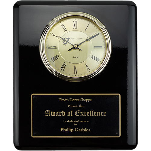 Piano Black Wall Clock Award