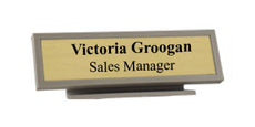 2 x 8 Engraved Desk Name Plate with Architectural Frame