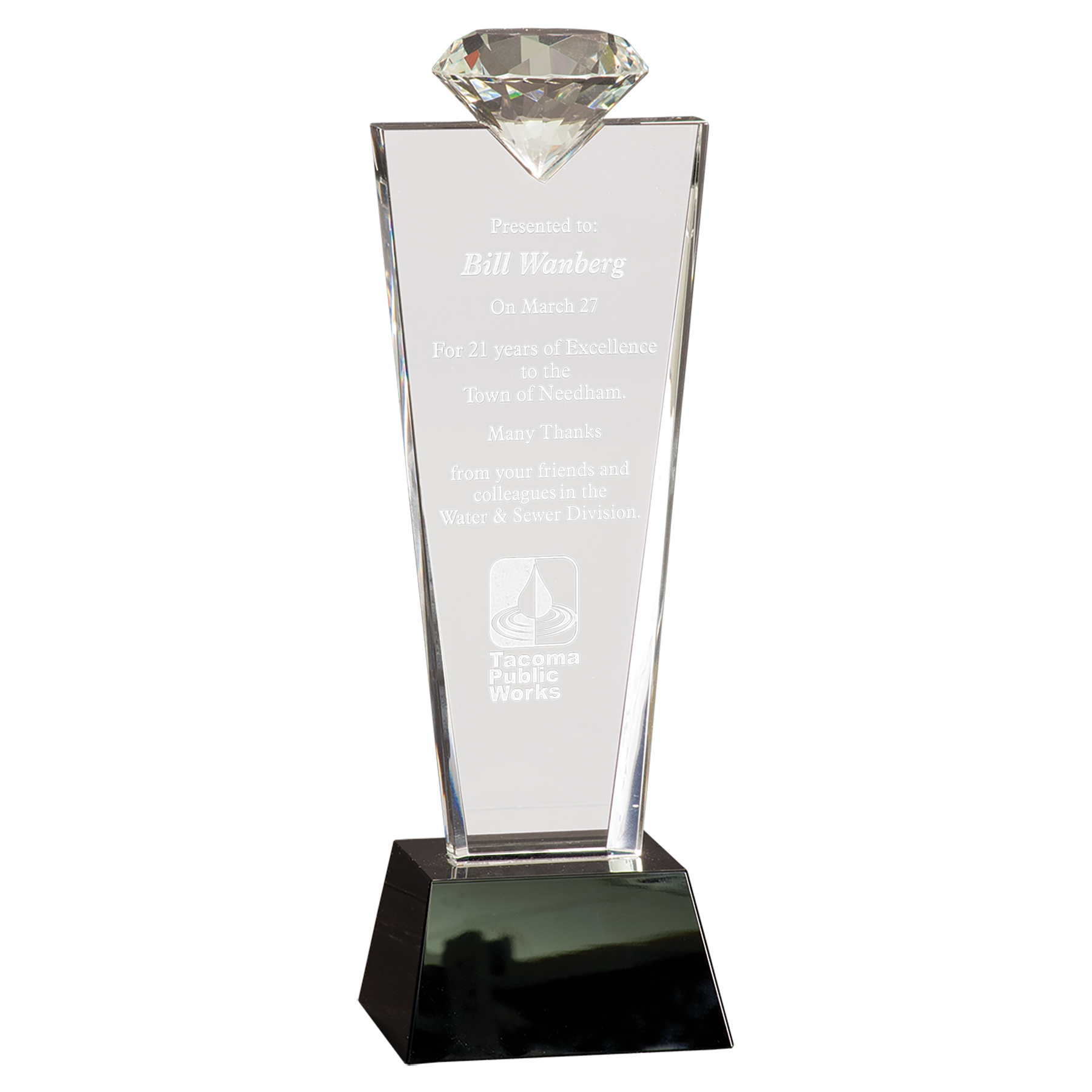 Crystal Diamond Award Pedestal