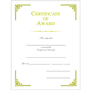 Elegant Certificates - per 10