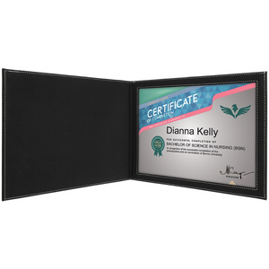 Personalized Leatherette Certificate Holder